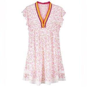 Poupette st. Barth Sasha floral mini dress pink cerise